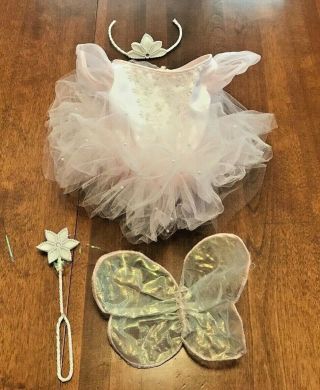 Pleasant Co.  American Girl Sugar Plum Fairy Dress,  Wings,  Wand And Tiara