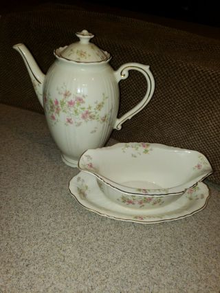 Syracuse China Federal Shape Stansbury Coffee Pot And Gravy Bowl