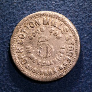 Extremely Rare South Carolina Token - Orr Cotton Mills Store,  5¢,  Anderson,  S.  C.