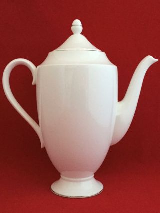 Wedgwood Signet Platinum 5 Cup Coffee Pot/ Teapot & Lid - Ships