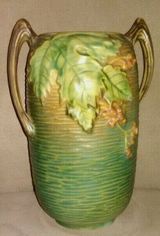 Vintage Roseville Pottery Bushberry Vase 31 - 7