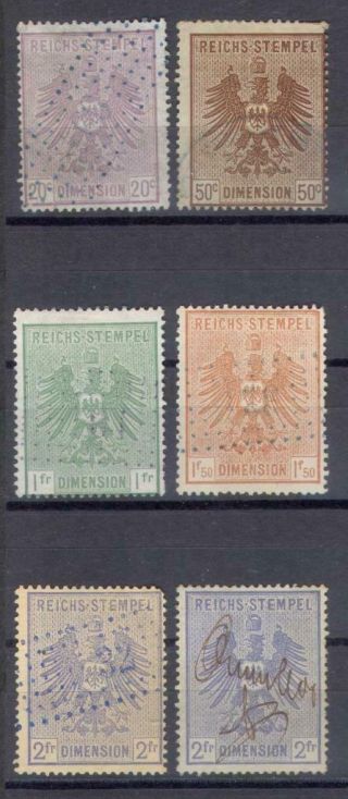 Germany Alsace Lorraine Set Of Revenues 1871 Fiscal