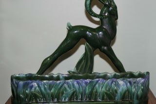 Vintage Royal Haeger Large Ceramic Gazelle/ram Figurine Planter