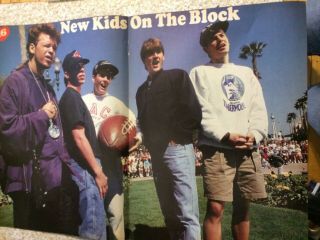 Kids On The Block,  Two Page Vintage Centerfold Poster