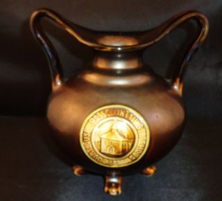 Ross County Courthouse Statehouse Great Seal of Ohio Handled Vase 1900 ' s 2
