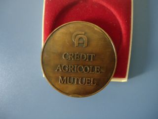 France,  Medal,  Crédit Agricole Mutuel,  Business & industry Relief plaque 3