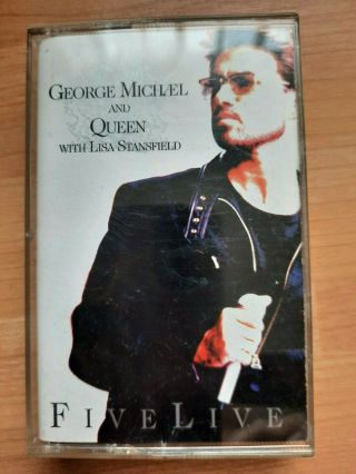 Five Live Cassette George Michael & Queen 1993 Usa Hollywood Records 5 Tracks