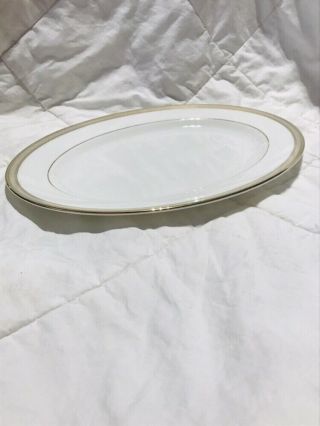 Waterford Fine English China Carina Gold 15.  25” Oval Serving Platter NWT 3