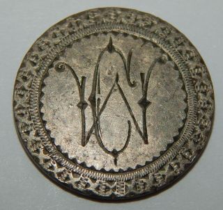 Love Token - Engraved With Initials " Cw " Or " Wc " On 1884 Liberty Nickel