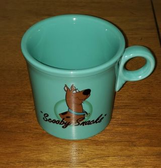 Pair Warner Bros Fiesta Ware Homer Laughlin Scooby Doo Snacks Coffee Mug Cups