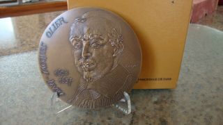 Monnaie De Paris Large Bronze Medal 1986 Jean Jacques Olier 77 Mm Mayot