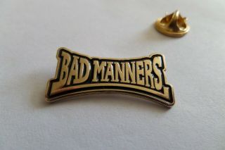 Bad Manners Gold Ska Metal Badge Oi Reggae 2tone Specials Selecter