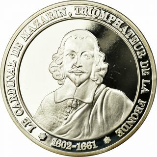 [ 710081] France,  Medal,  Le Cardinal De Mazarin,  La Fronde,  Ms (65 - 70),  Silver