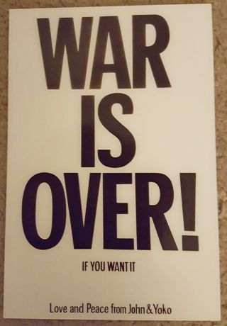 " War Is Over If You Want It " Postcard By John Lennon And Yoko Ono -