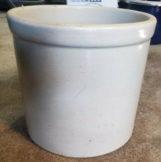 Vintage 2 Gallon Blue Crown Salt Glazed Stoneware Crock 2