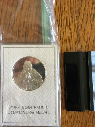 1978 Franklin Pope John Paul Ii,  Solid Sterling Silver,  Limited Edition