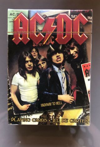 Ac/dc Playing Cards Poker Smoke Home Novelty Rock N Roll