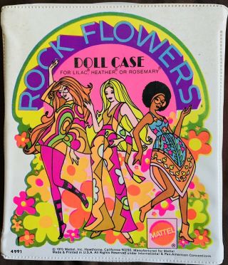 Rock Flowers Doll Case And 5 Dolls,  Two Records And Paperwork