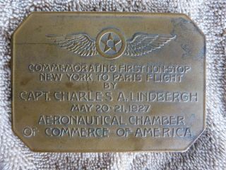 1927 Capt.  Charles Lindbergh Aeronautical Chamber Of Commerce Of America Medal 2