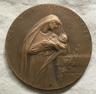 France.  Wwi.  Memorial Medal For The Dead Of 1914 By Anie Mouroux