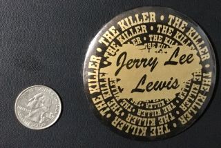 Jerry Lee Lewis Vintage Large Concert Tour Button / The Killer / Memphis