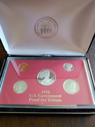 1936 U.  S.  Government Tribute Proof Set.  999 Silver