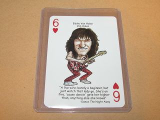 Eddie Van Halen Rock N Roll Hall Of Fame Playing Card
