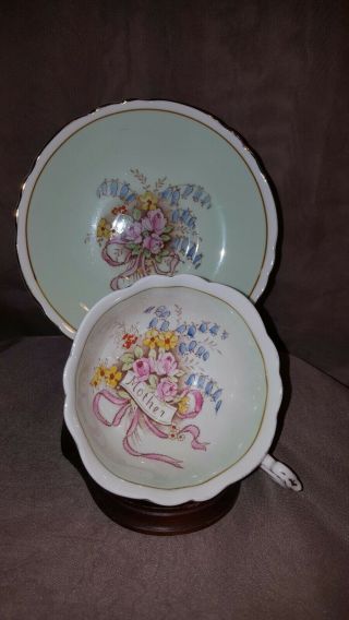 Vintage Paragon Mother Floral Teacup And Saucer Double Warrant.  England