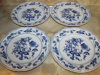 Blue Danube Japan 50 Years (1951 - 2001) Blue Onion Set Of 4 Dinner Plates