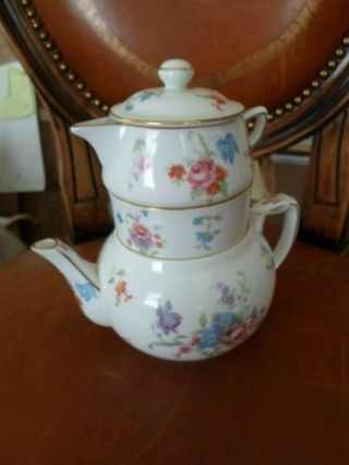 Vintage Tea For One Stackpot Hammersley Bone China Teapot/creamer/sugar Bowl