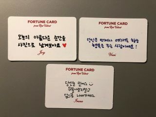 Red Velvet Irene Yeri Joy La Rouge Fortune Scratch Message Photocard Official