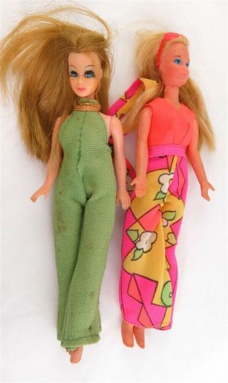 1970 Mattel Rock Flower Barbie & Topper ' s Dawn 6 1/4 