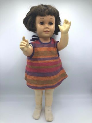Vintage 1960 Chatty Cathy By Mattel Brunette/brown Eyes 20 Inch