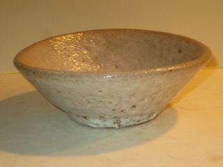 Vintage Studio Pottery Bowl With Thick Waxy Shino Glaze,  Mackenzie,  Hamada