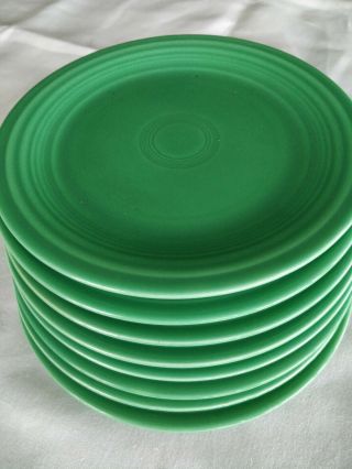 8 Fiestaware Vintage 9.  5 " Light Green Luncheon Plate Fiesta Homer Laughlin
