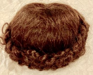 54 8 " Brunette Mohair Doll Wig For Antique Bisque Doll Never On A Doll