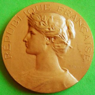 L@@k Art Nouveau Woman Girl Marianne Paris 1925 Award Bronze Medal By Rasumny