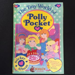 Polly Pocket Vintage Merlin Sticker Album Book Rare 1991 90s Bluebird Dolls/toys