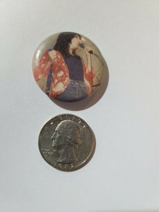 Vintage 1980s Journey Steve Perry Button Pin Rock N Roll Denim Jacket Pins