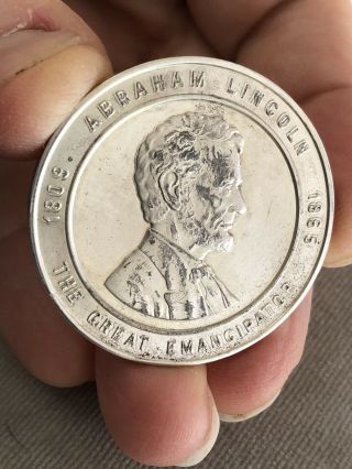 1944 Chicago Coin Club Medal Abe Lincoln 25th Anniversary Sterling Silver
