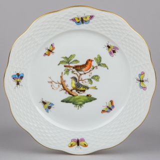 Herend Rothschild Bird Dessert Plate Motif 3,  517/ro