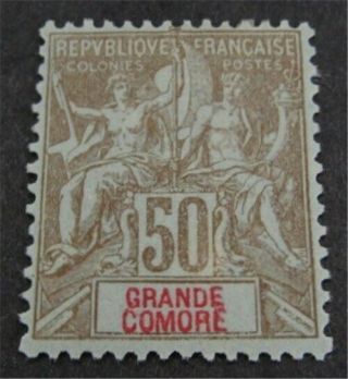 Nystamps French Grand Comoro Stamp 17 Og H $48