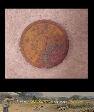 Antique 1861 Us Civil War Token / Coin Knickerbocker Currency Iou 1 Cent