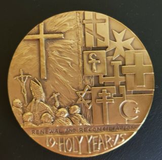 1975 Vatican Holy Year Medal Pope Boniface VIII (1300) and Paul VI (1975) 2