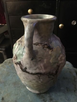 Antique Weller Silvertone double handled Art Pottery Vase 3