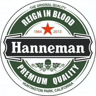 Slayer Style Jeff Hanneman Beer Label Style Round Wooden Coaster