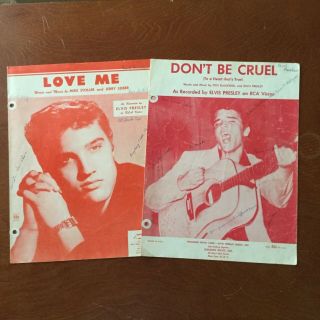 Vintage Elvis Presley Song Sheet Music - Love Me,  Don’t Be Cruel
