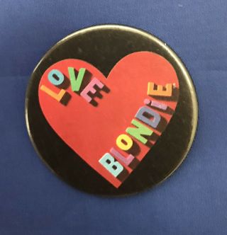 Blondie Vintage Pin Badge - 4.  5 Cm - Late 70 