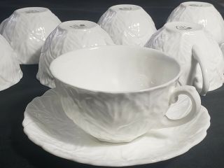 10 Coalport Countryware White Bone China Cups & Saucers Made In England