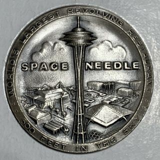1962 Seattle Worlds Fair Entertainment Official High Relief Medal
